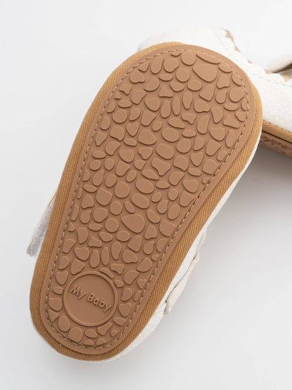 T-Strap Scalloped Buckle Shoes