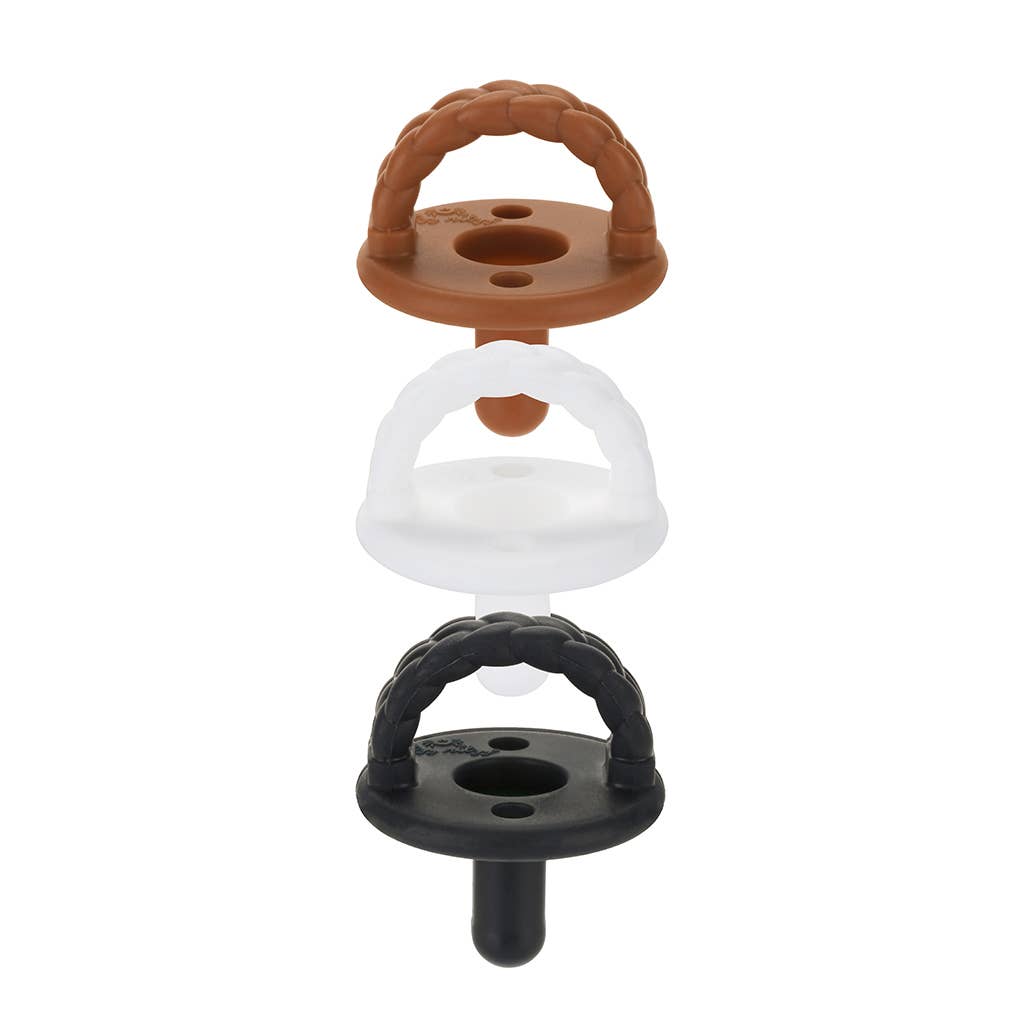 Sweetie Soother™ Silicone Pacifier|Set of 3|Coffee & Cream