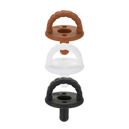 Sweetie Soother™ Silicone Pacifier|Set of 3|Coffee & Cream