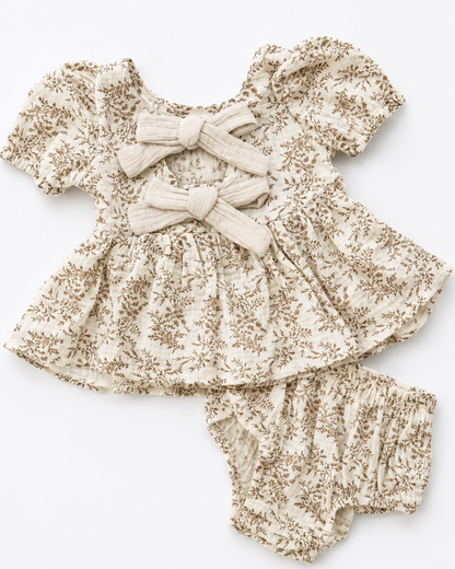 Quinn Bow-Back Top & Bloomer Set - Wisteria Smoke