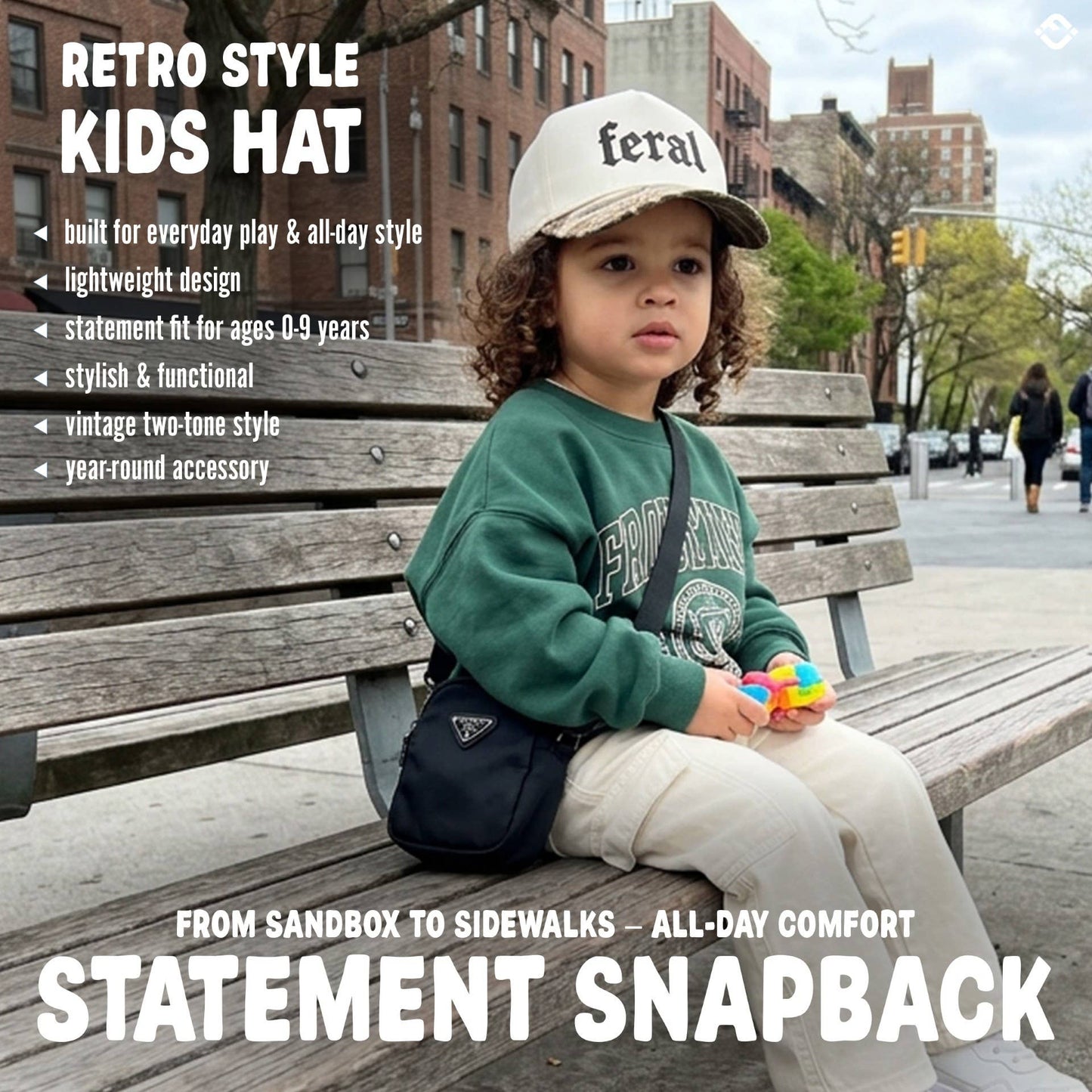 Kid/Baby Baseball Cap: Feral