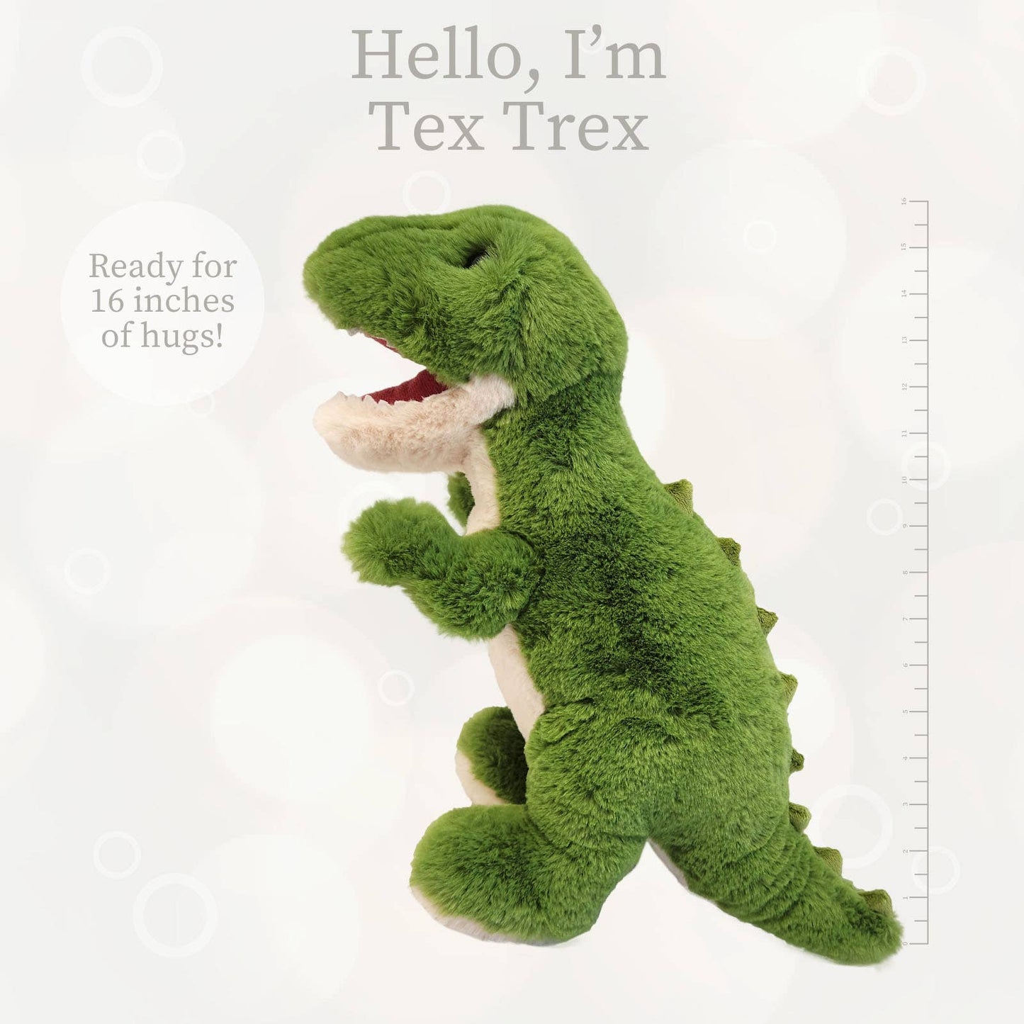 World's Softest Lushee 16 inch Tex T-rex Plush Toy for Kids