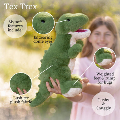 World's Softest Lushee 16 inch Tex T-rex Plush Toy for Kids