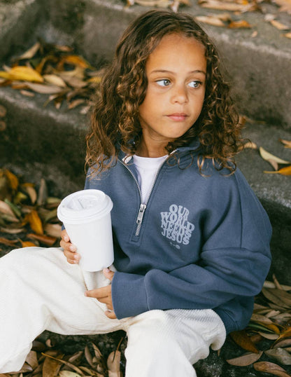 "Our World Needs Jesus" | Kids Half-Zip