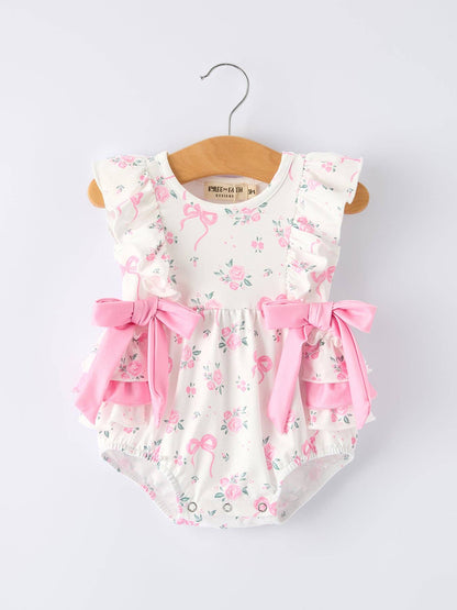 Floral Baby Girls Ruffle Romper