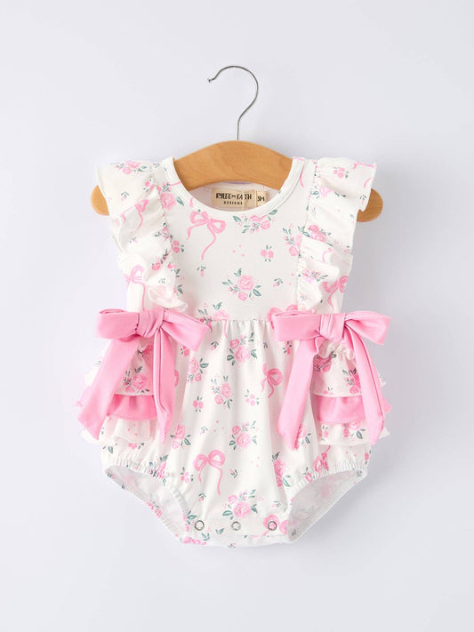 Floral Baby Girls Ruffle Romper