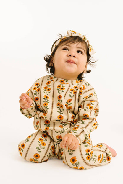 Sunflower Stripe Crewneck Set
