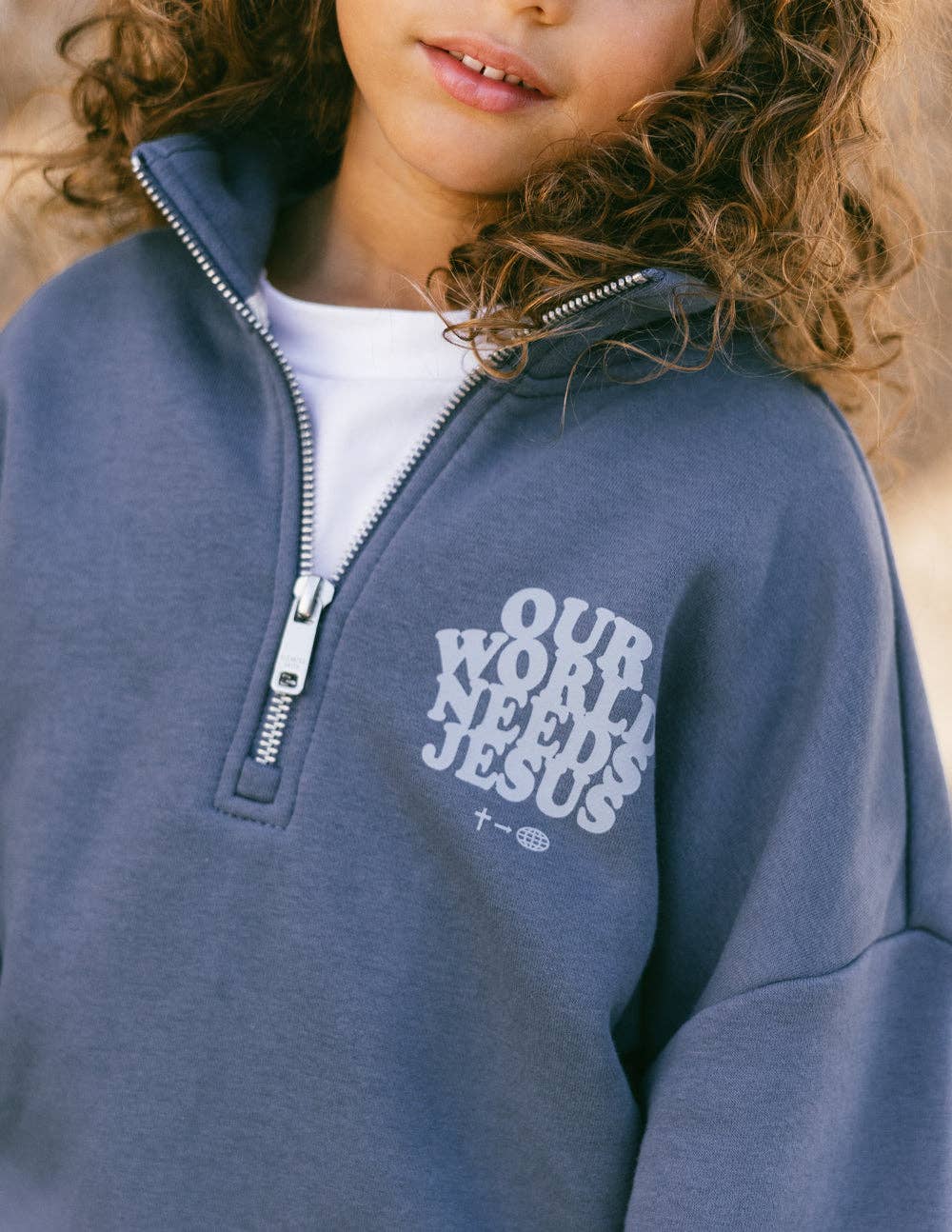 "Our World Needs Jesus" | Kids Half-Zip