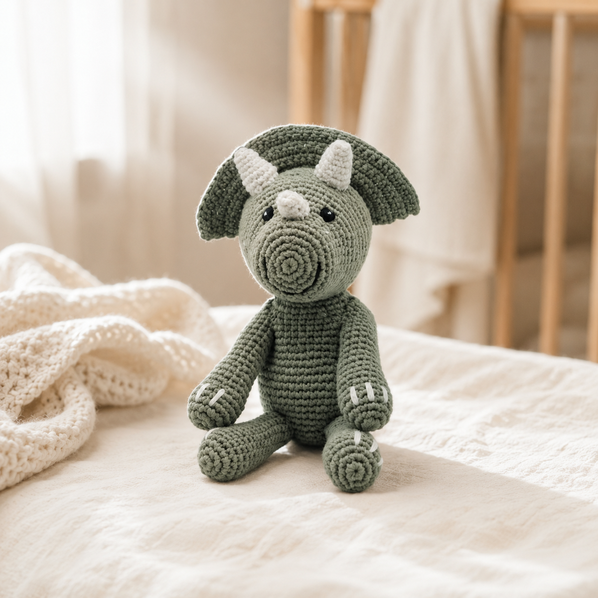 Lullaby Stitch | Triceratops Rattle