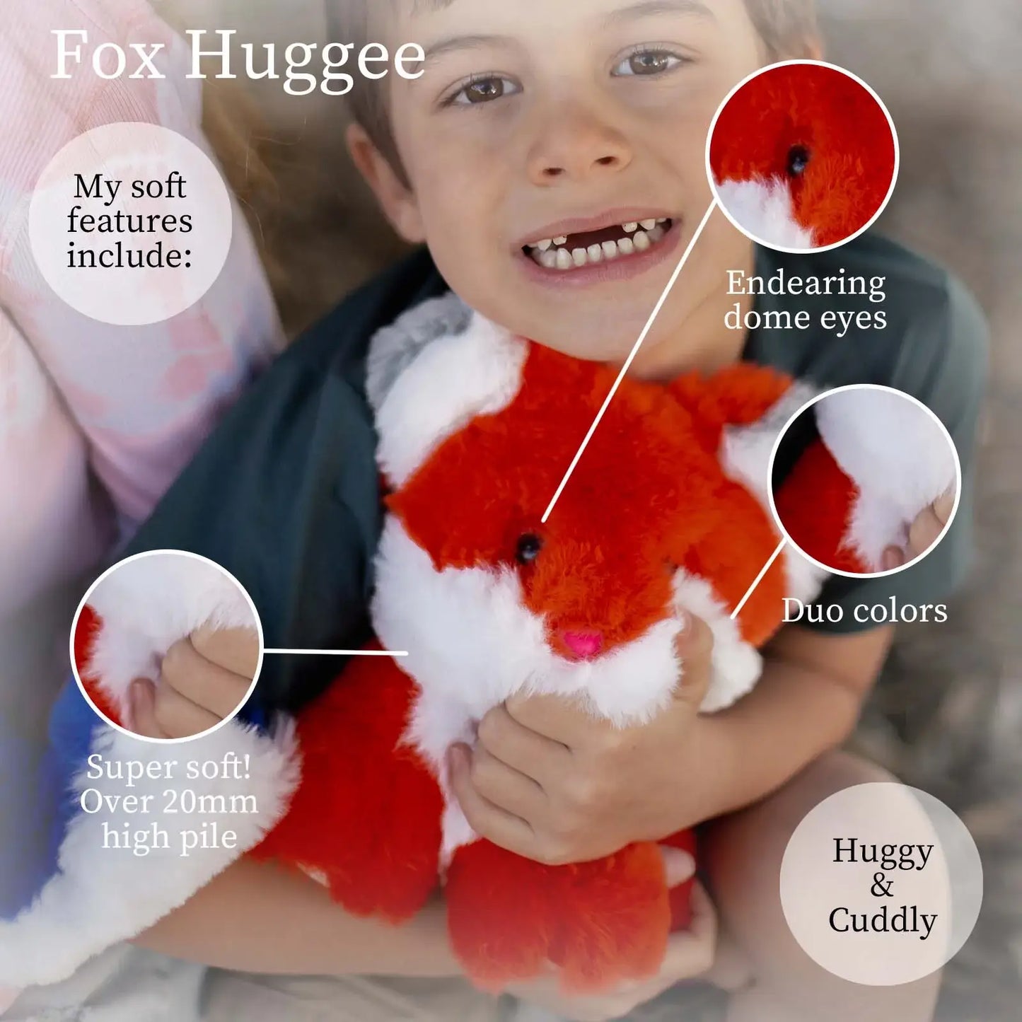World's Softest Plush Huggee 11 inch - Red Baby Fox