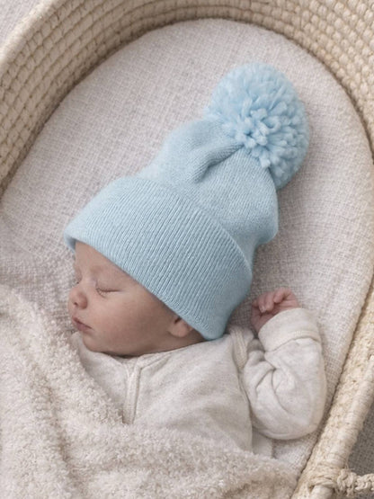 Baby's First Hat, Baby Blue Pom