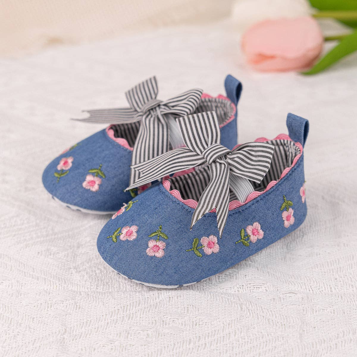 Embroidered Girls Baby shoes