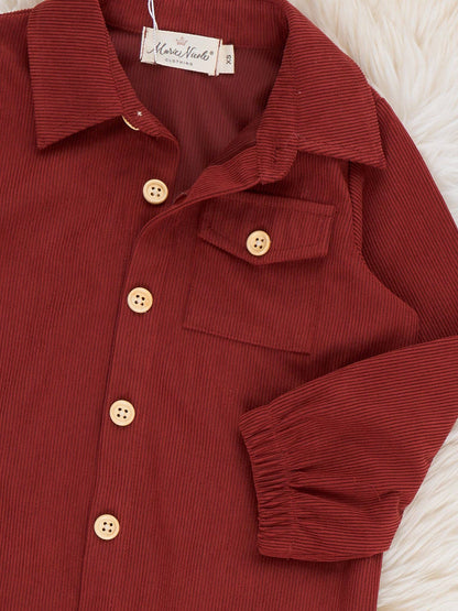Classic Button-Up Burnt Orange