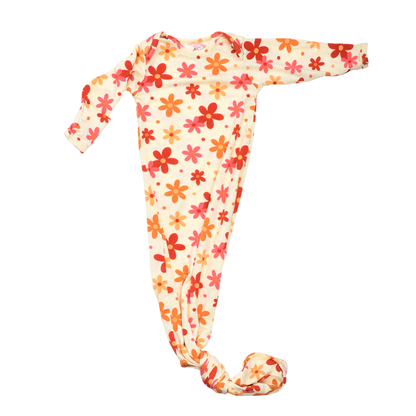 70s Groovy Flower Knotted Baby Gown