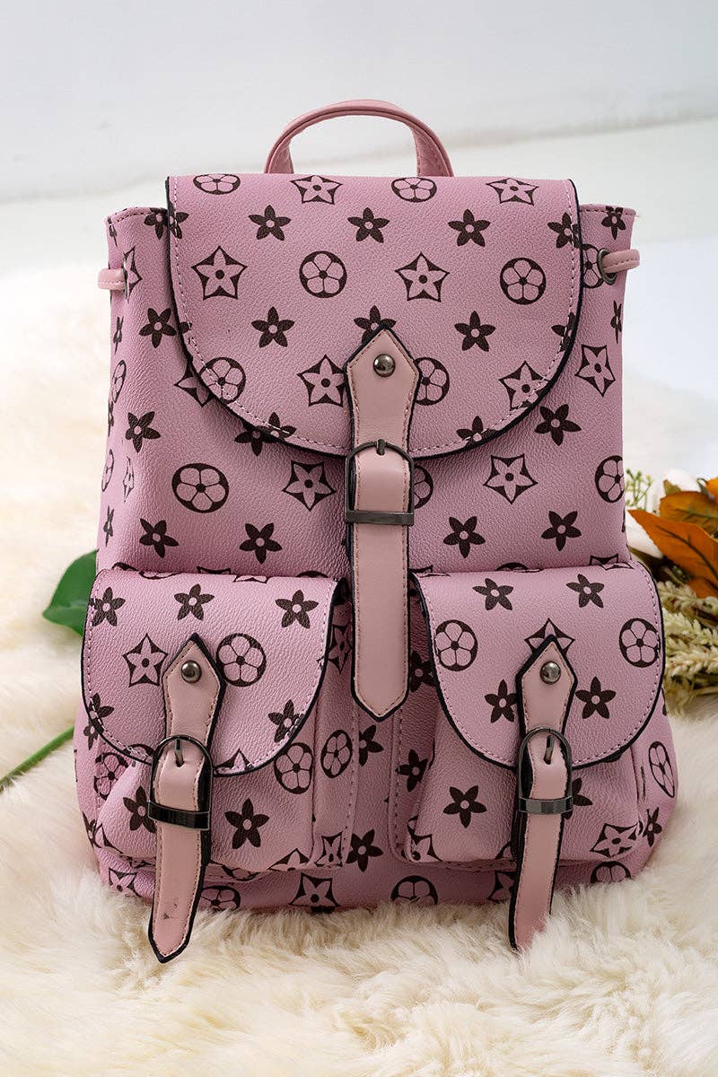 LV Inspired pleather kids backpack