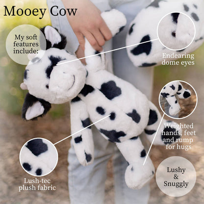 World's Softest Lushees 16" - Mooey Cow Plushie for Kids