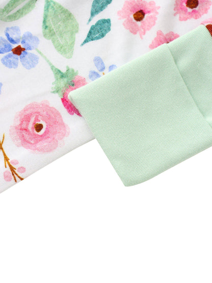 Ditsy Floral Bamboo Baby Convertible Zippy Romper
