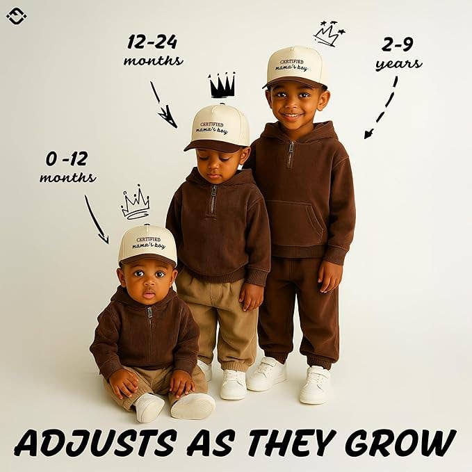 Kid/Baby Baseball Cap: Certified Mamas Boy