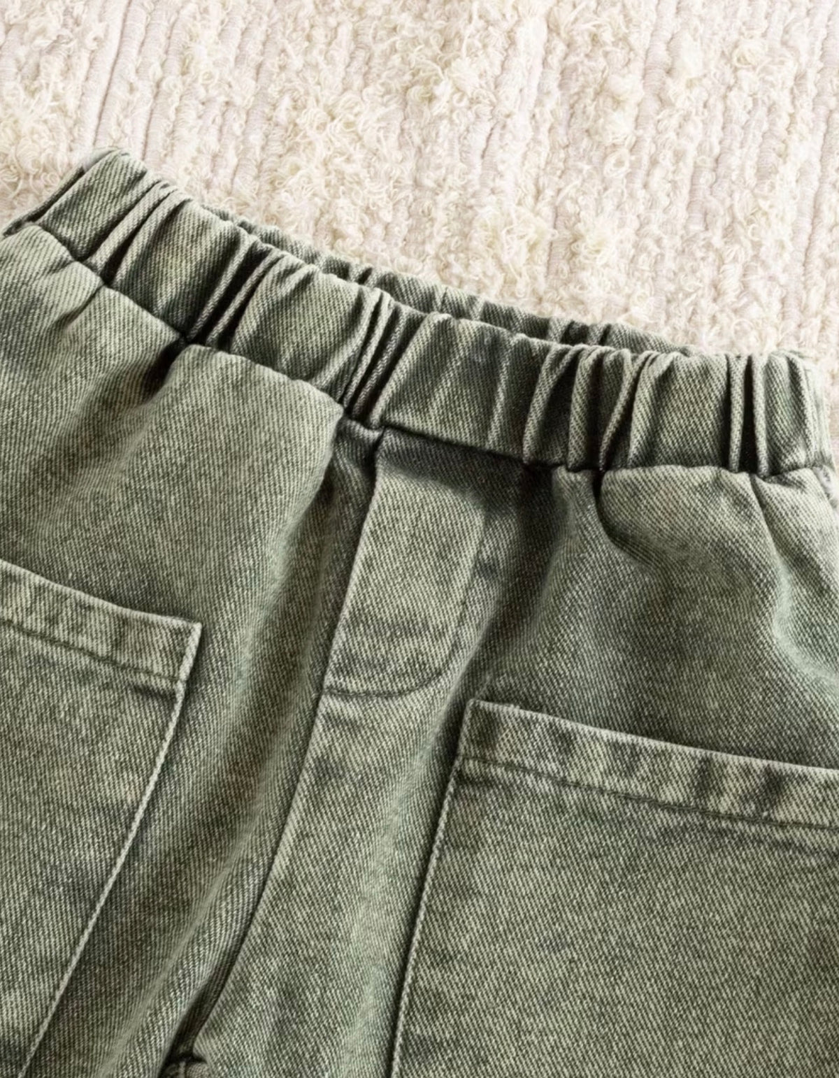 Green Denim Washed Set
