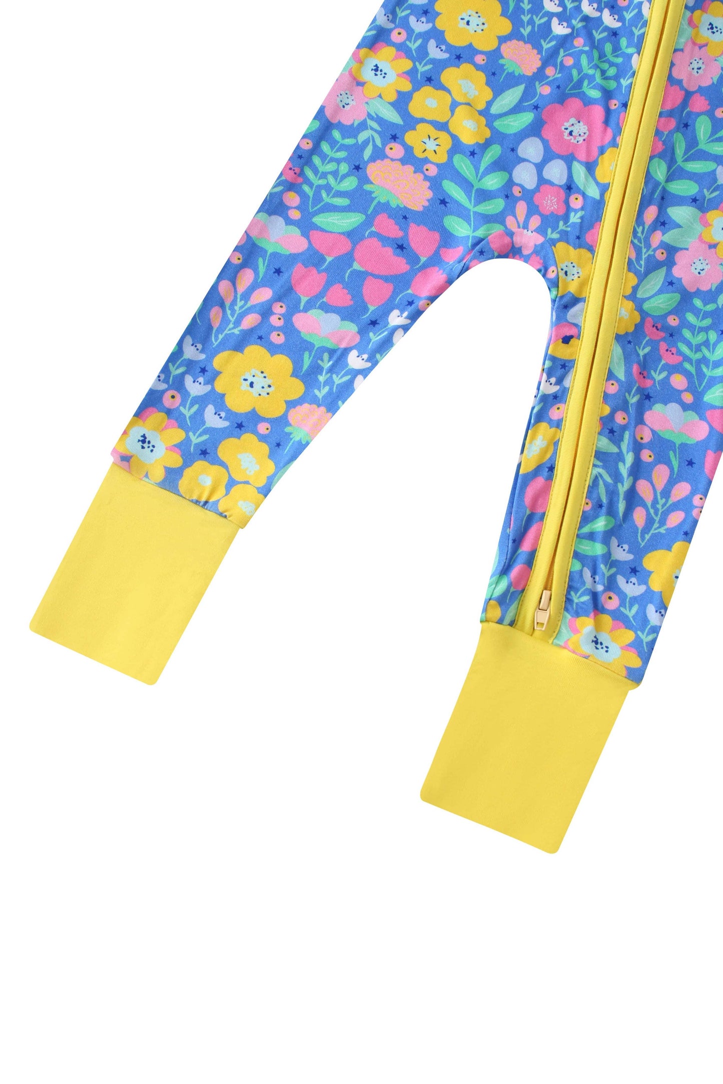 Sunny Blooms Bamboo Baby Convertible Zippy Romper