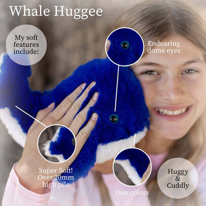 World's Softest Plush Huggee 11 inch-Blue Baby Whale