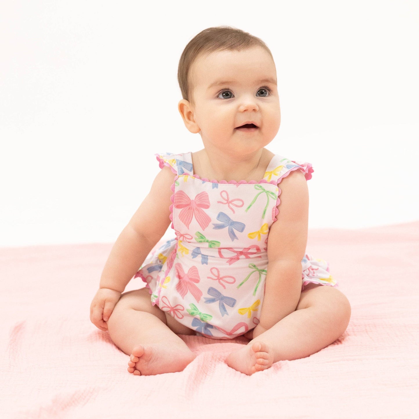 Sweet Bows - Ric Rac Ruffle Sunsuit