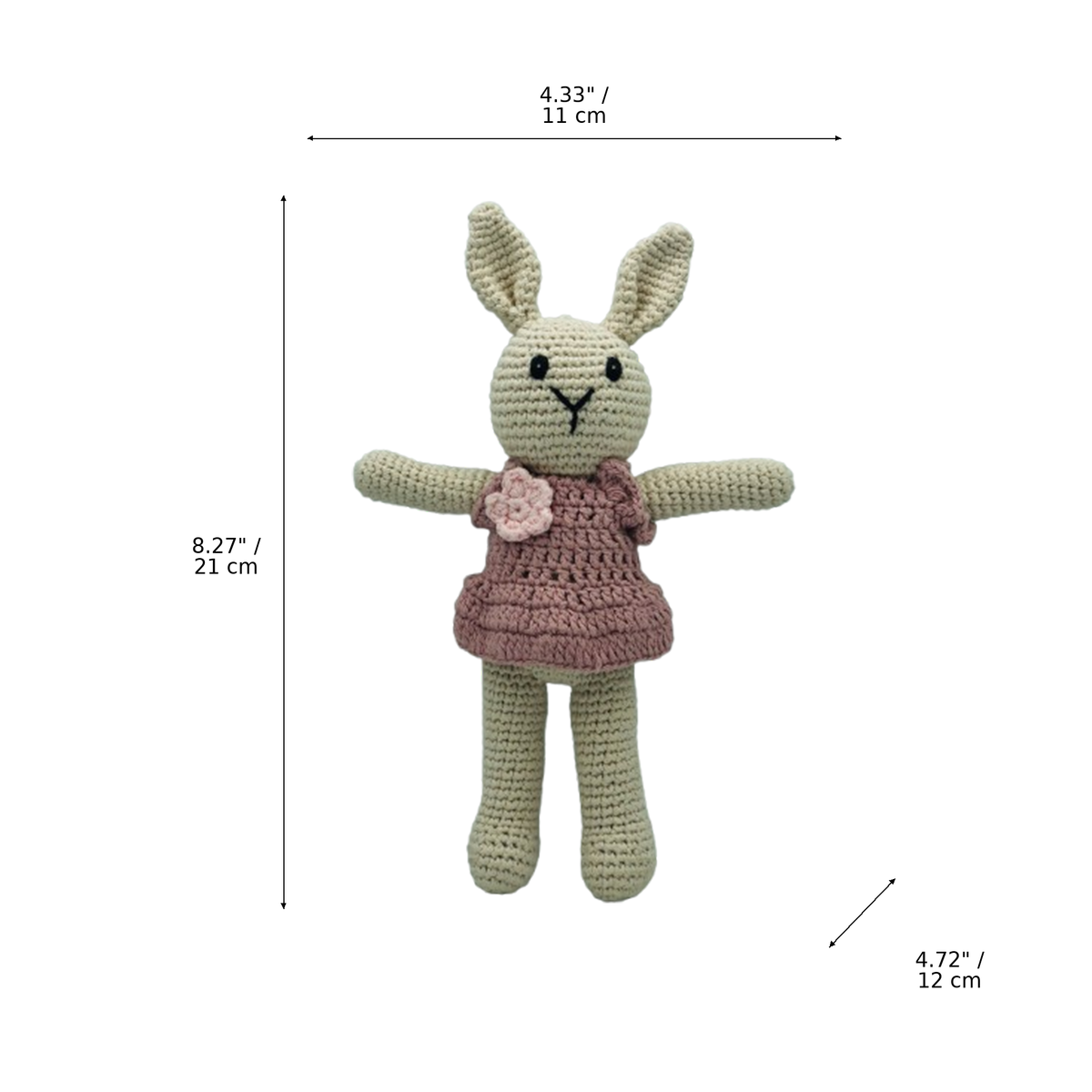 Lullaby Stitch | Bunny Rattle - Girl