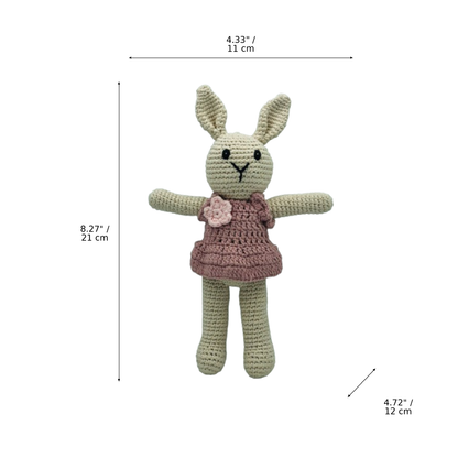 Lullaby Stitch | Bunny Rattle - Girl
