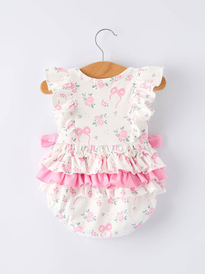 Floral Baby Girls Ruffle Romper