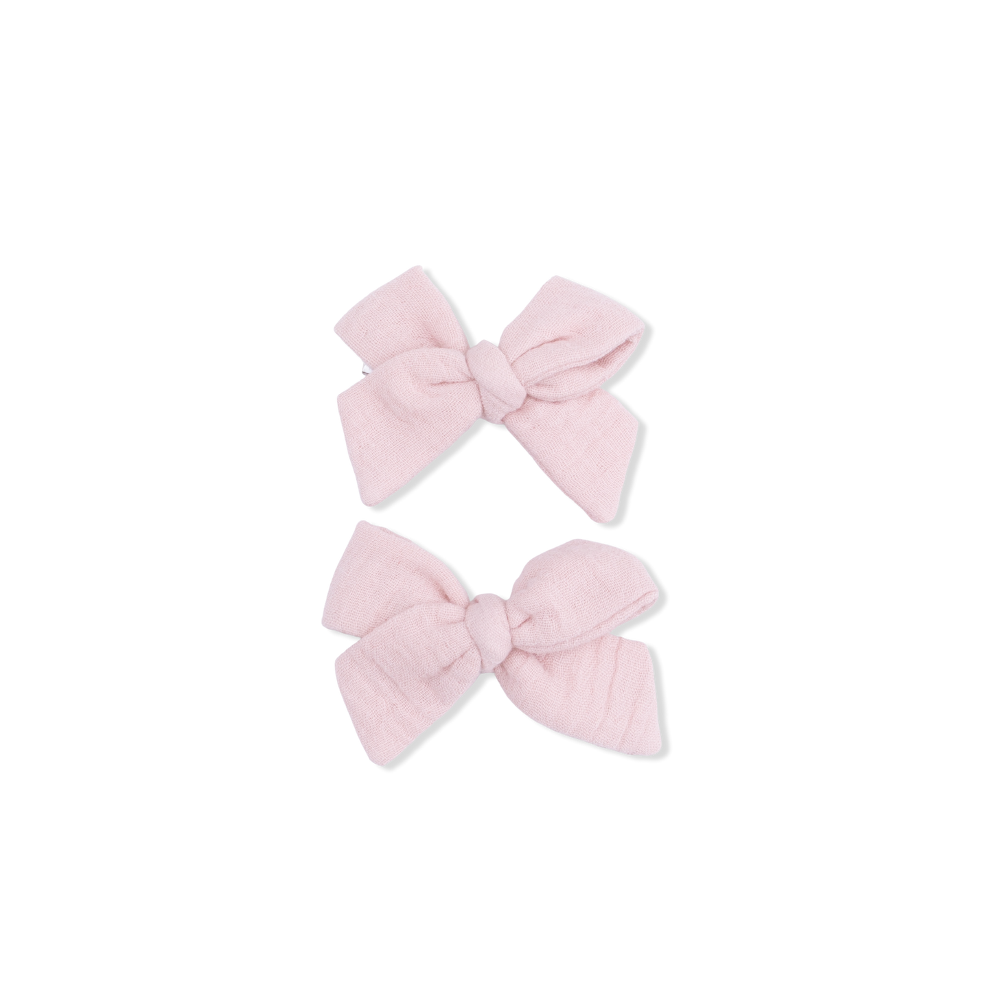 Solid Muslin Lotus - 2 Pack Bow Clips