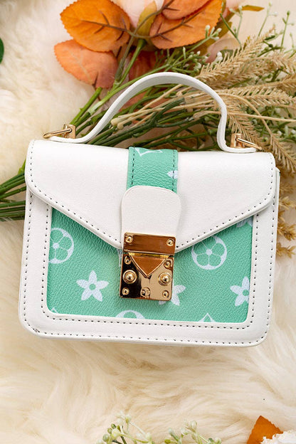 Mint/White Mini Louis Purse