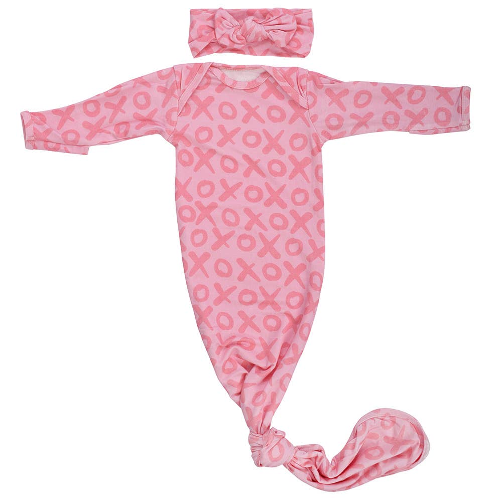 XOXO Love Knotted Newborn Baby Gown