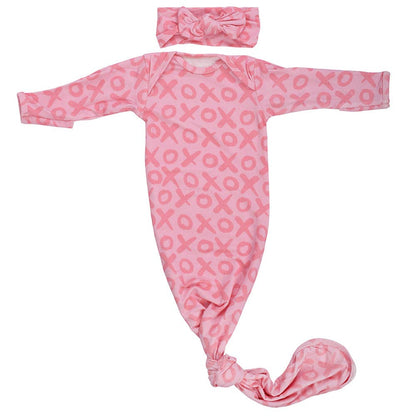 XOXO Love Knotted Newborn Baby Gown