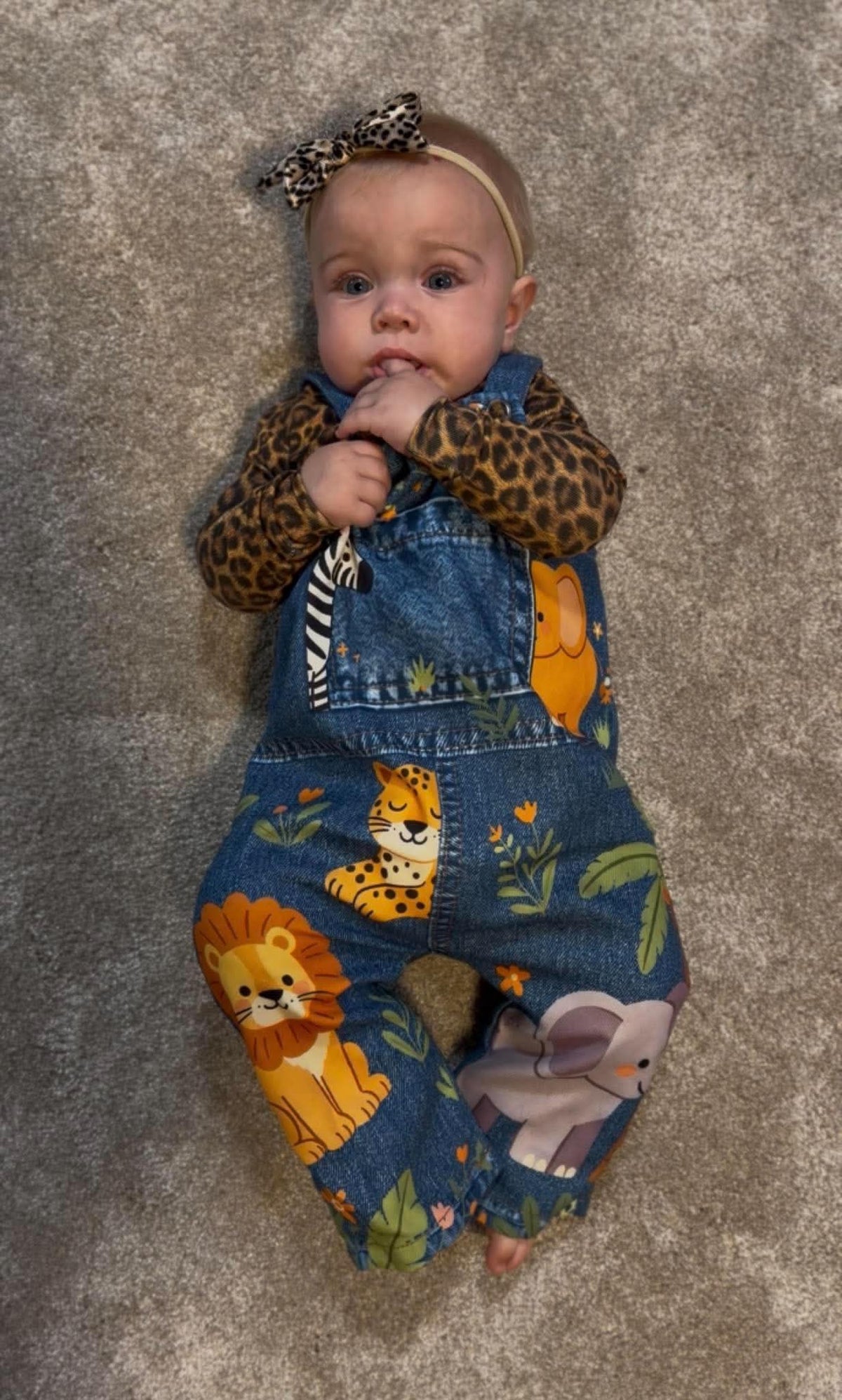 Zoo Animal Printed Overalls