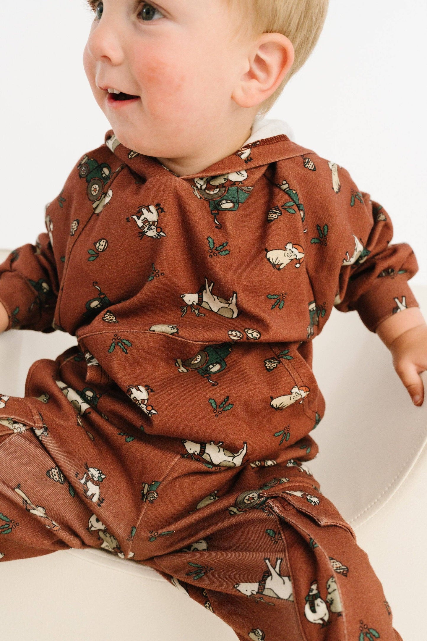 Christmas Farm Cargo Hoodie Set