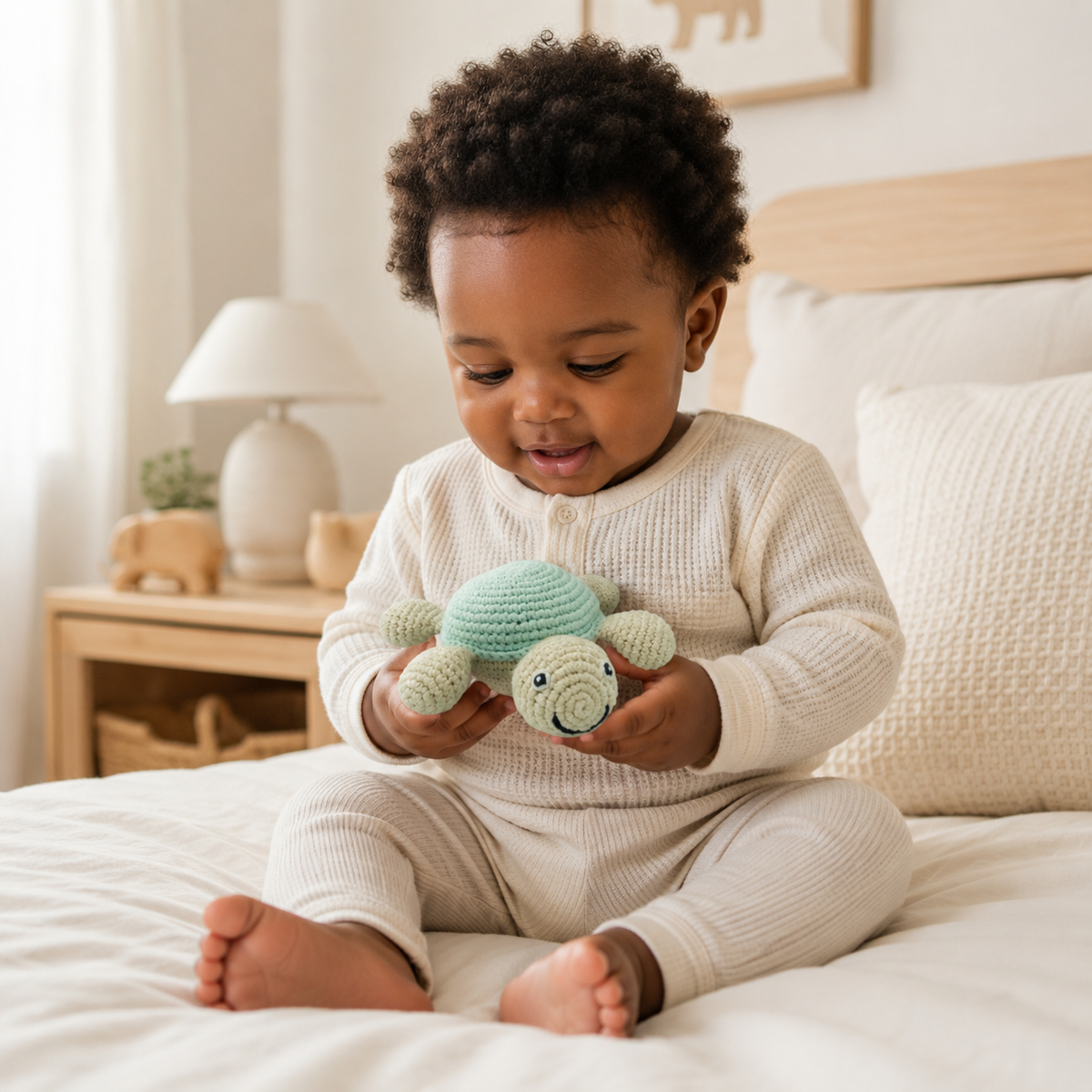 Lullaby Stitch | Turtle Rattle - Blue