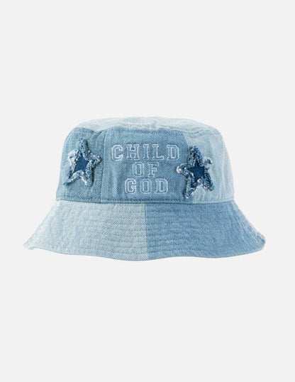"Child of God" | Denim Kids Bucket Hat