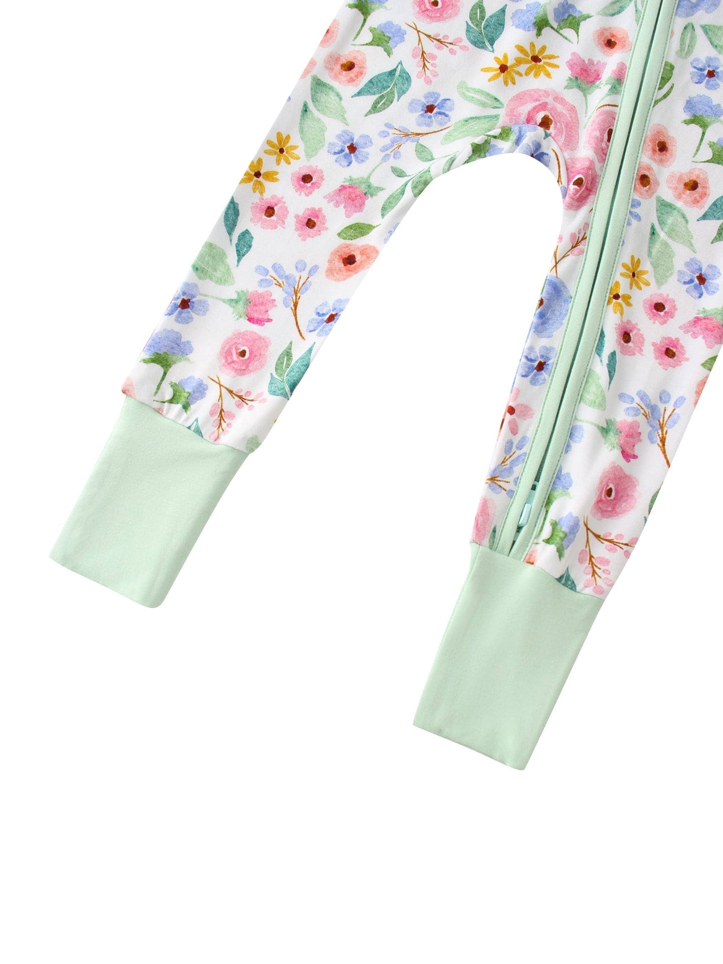 Ditsy Floral Bamboo Baby Convertible Zippy Romper