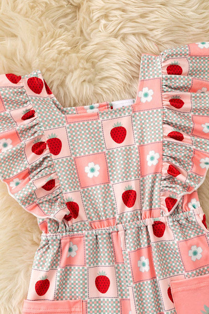 Strawberry-Gingham Jumpsuit