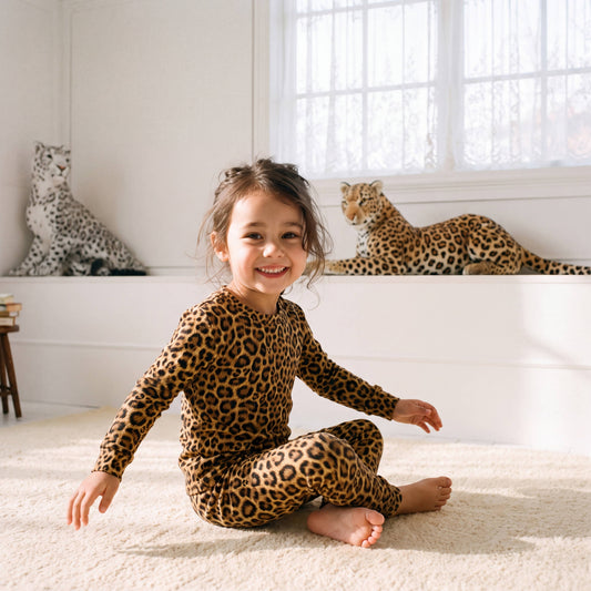 Leopard Bamboo Long Sleeve PJ Set