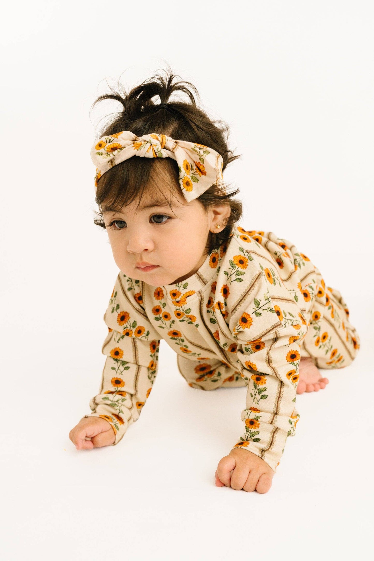 Sunflower Stripe Crewneck Set