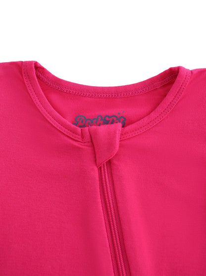 Hot Pink Bamboo Baby Convertible Zippy Romper