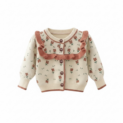 Vintage Floral Knit Button Up