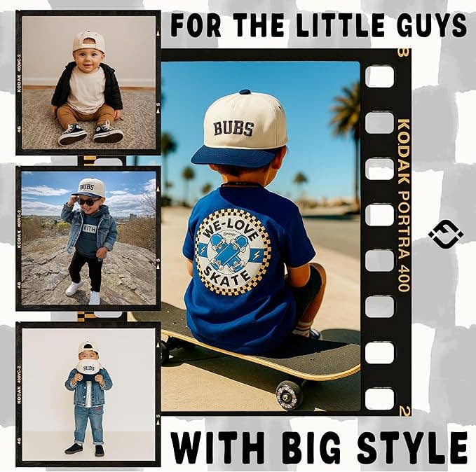 Kids/Baby Vintage Hat - Bubs (Navy/Beige)
