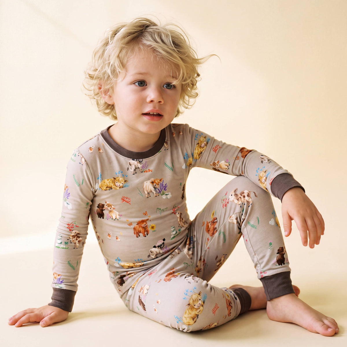 Bamboo Long Sleeve Pajama Set Highland