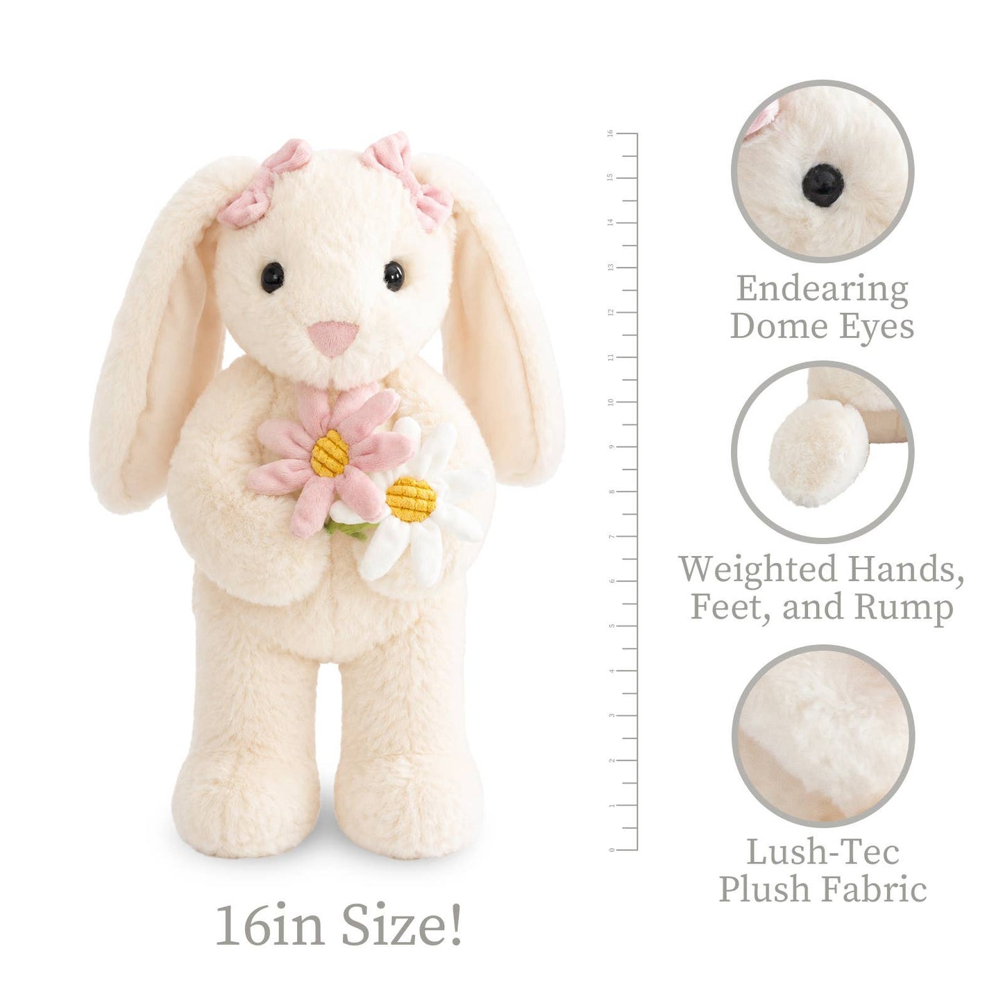 World's Softest Lushee 16 inch - Meadow Bunny Plush Toy