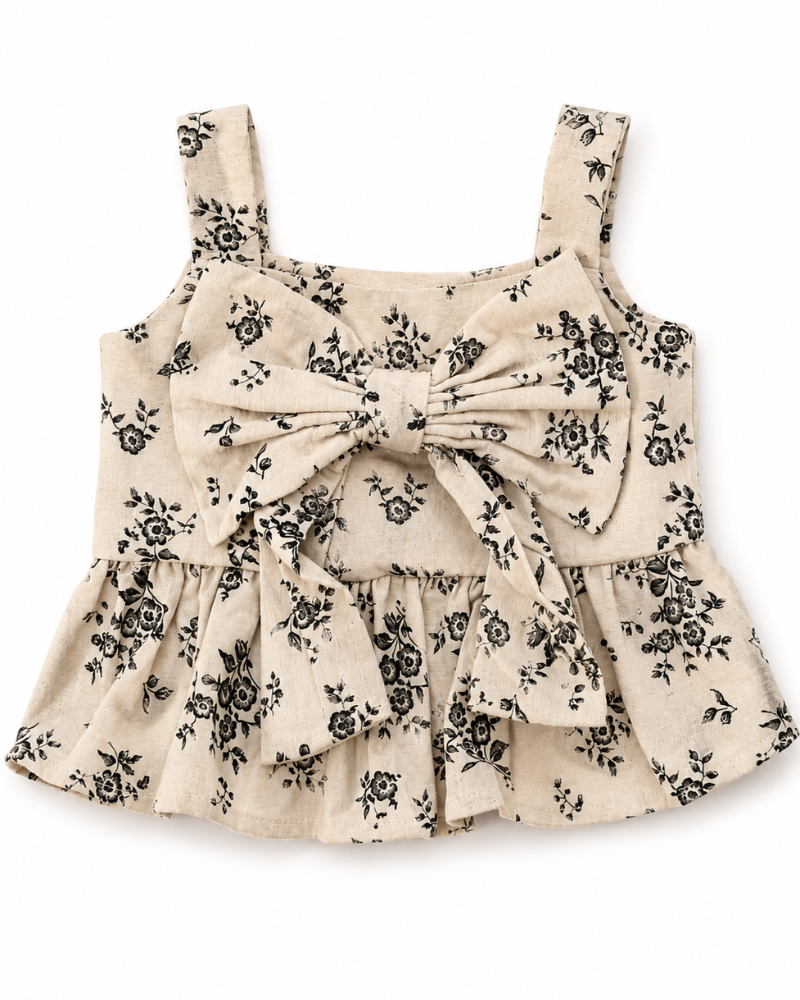 Bow Front Top - Sepia Garden