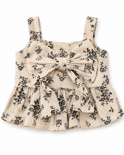 Bow Front Top - Sepia Garden