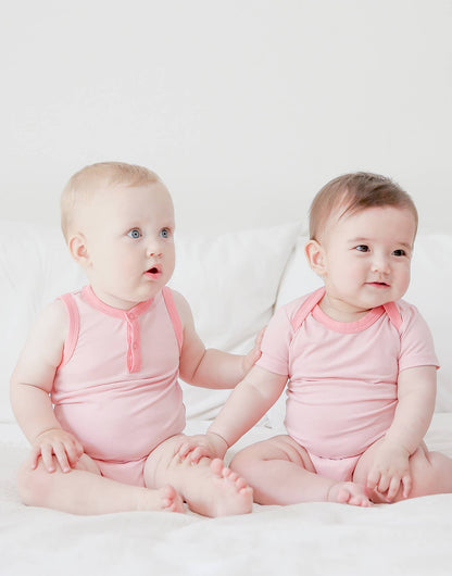 Bamboo Jelly Berry Pink Baby Bodysuit Set