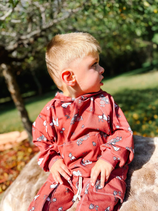 Christmas Farm Cargo Hoodie Set